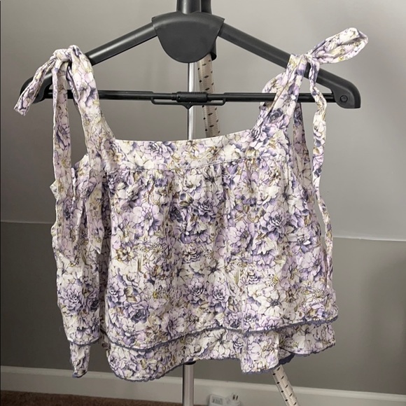 Tops - Whimsical Crop Floral Tank